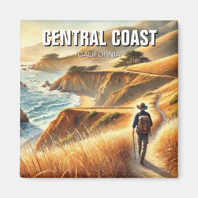 California Central Coast Hiker Magnet (Front)