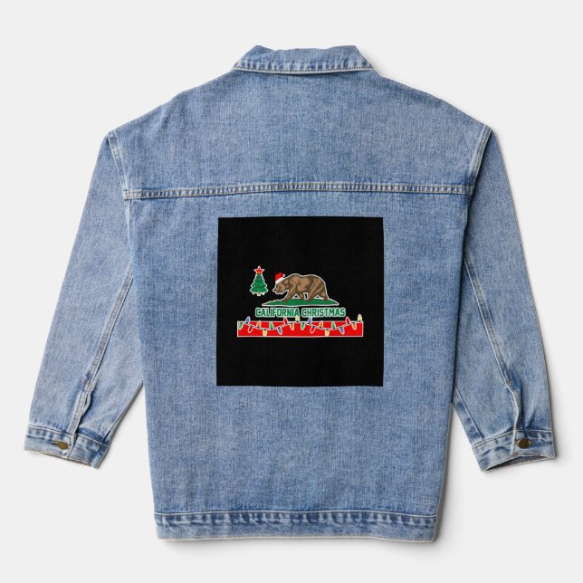 California Christmas Denim Jacket (Back)