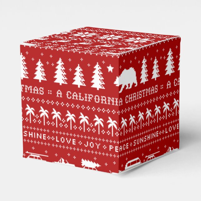 California Christmas Holiday Cute Cali Xmas Favour Box (Front Side)