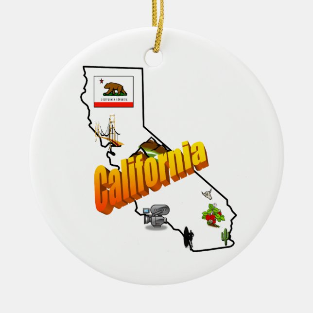 California Christmas Tree Ornament (Front)