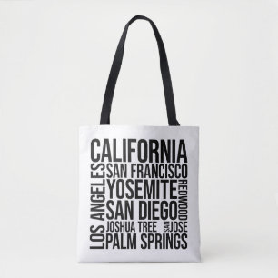 California Cities Word Art - San Francisco Tote Bag