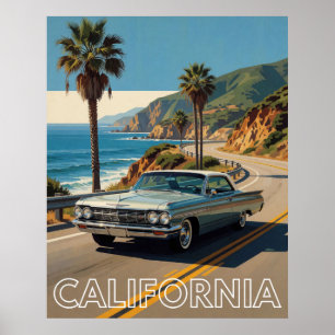 🌴 California Classic Convertible Drive Poster