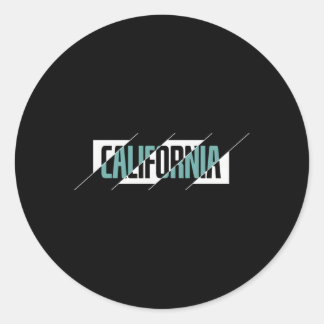 California Classic Round Sticker