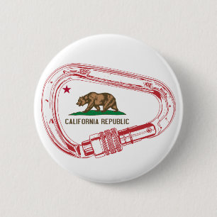 California Climbing Carabiner 6 Cm Round Badge