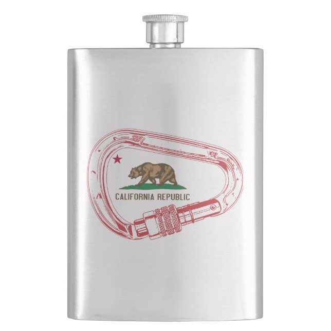 California Climbing Carabiner Hip Flask (Front)