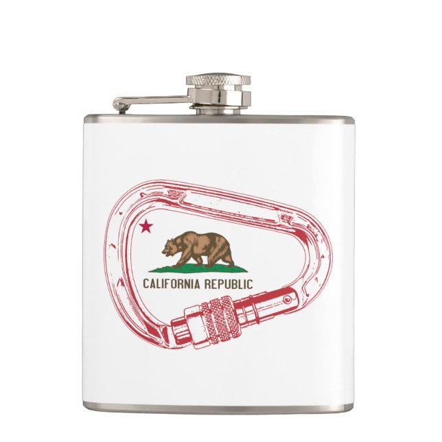 California Climbing Carabiner Hip Flask (Front)