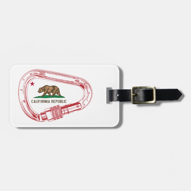 California Climbing Carabiner Luggage Tag (Front Horizontal)