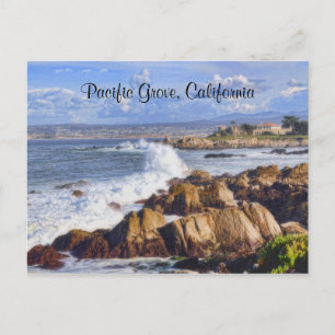 California Coast in Pacific Grove Postcard