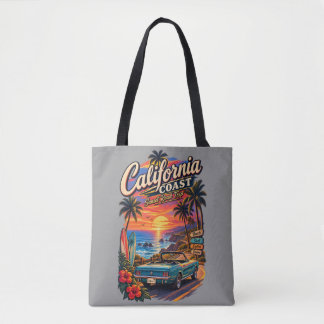 California Coast Sunset Road Trip Tote Bag