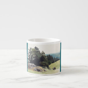 California Coastal Landscape Painting Espresso Cup