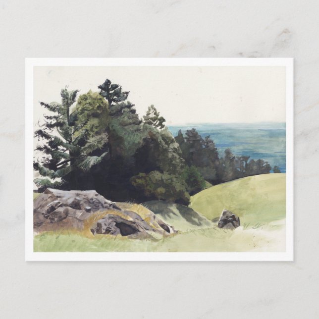 California Coastal Landscape Painting Postcard (Front)