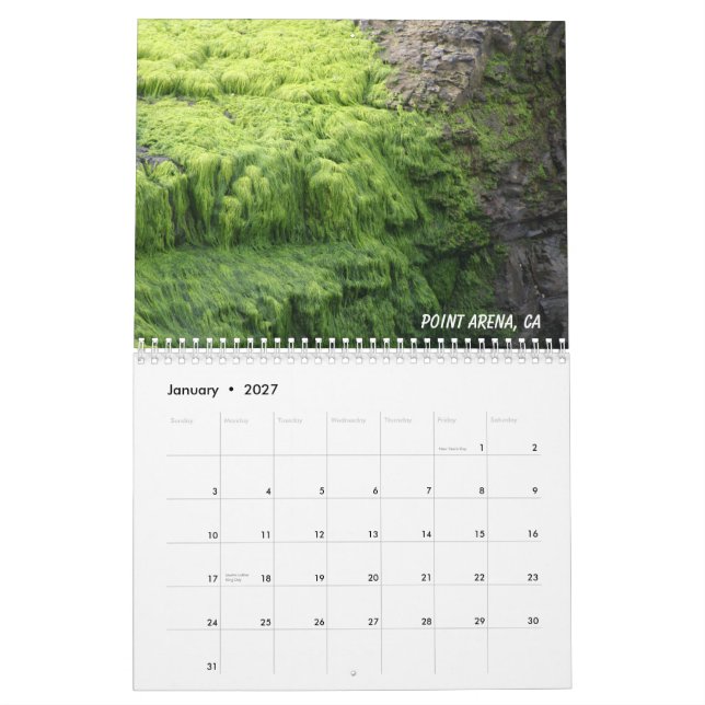 California Coastline 2013 Calendar (Jan 2027)