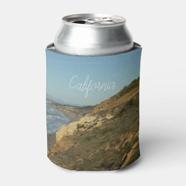 California Coastline Scenic Travel Landscape Can Cooler (Can Front)