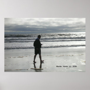 California Coastline - Walk On The Beach - Poster