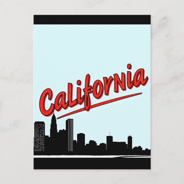 California Comic Style Postcard (Front)
