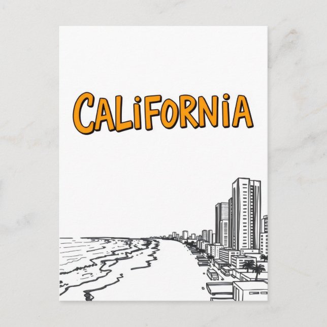 California Comic Style Postcard (Front)