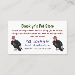California condor bird cartoon illustration  business card
