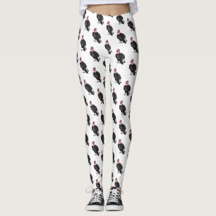 California condor bird cartoon illustration leggings