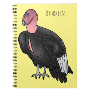 California condor bird cartoon illustration notebook