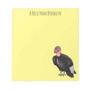 California condor bird cartoon illustration notepad