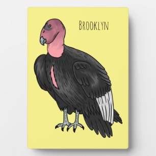 California condor bird cartoon illustration  plaque