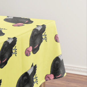 California condor bird cartoon illustration tablecloth