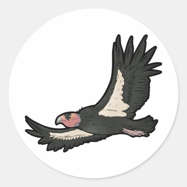 California Condor Classic Round Sticker (Front)