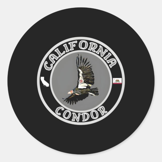 California Condor Classic Round Sticker (Front)