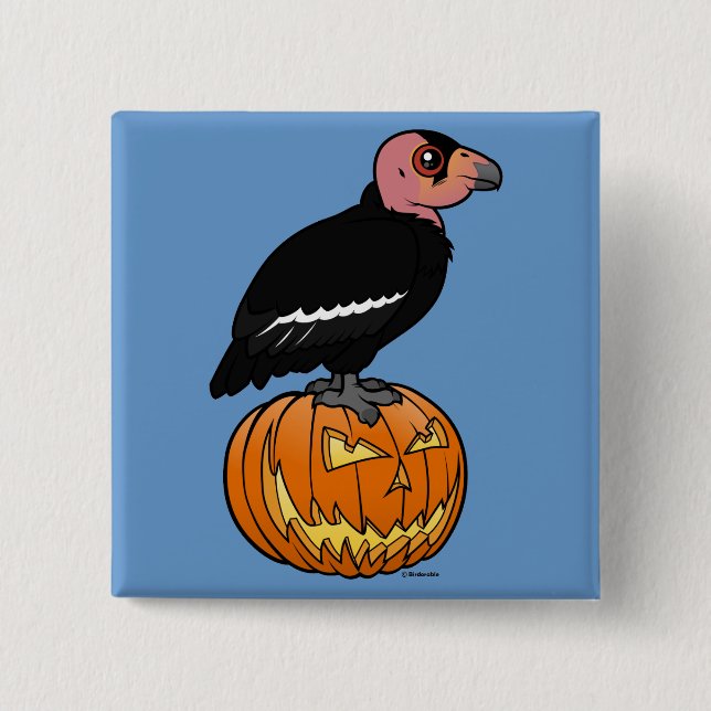 California Condor Halloween 15 Cm Square Badge (Front)