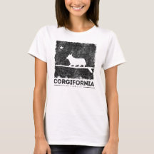 California Corgifornia Corgi Surfboard T-Shirt