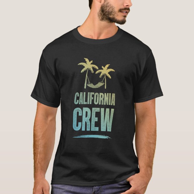 California Crew Colorful  Vacation Team T-Shirt (Front)