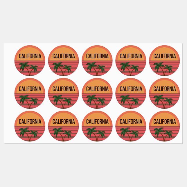 California Cute Design Gift Ideas Sunset Palms (Sheet)
