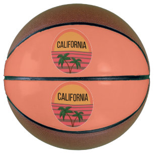 California Cute Design Gift Ideas Sunset Palms Basketball