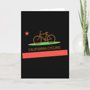 California Cycling Republic Flag Mountain Road Bik Card