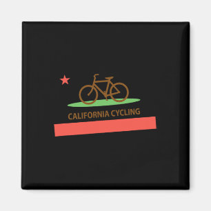 California Cycling Republic Flag Mountain Road Bik Magnet