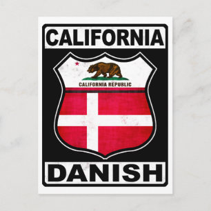 California Danish American Postcard