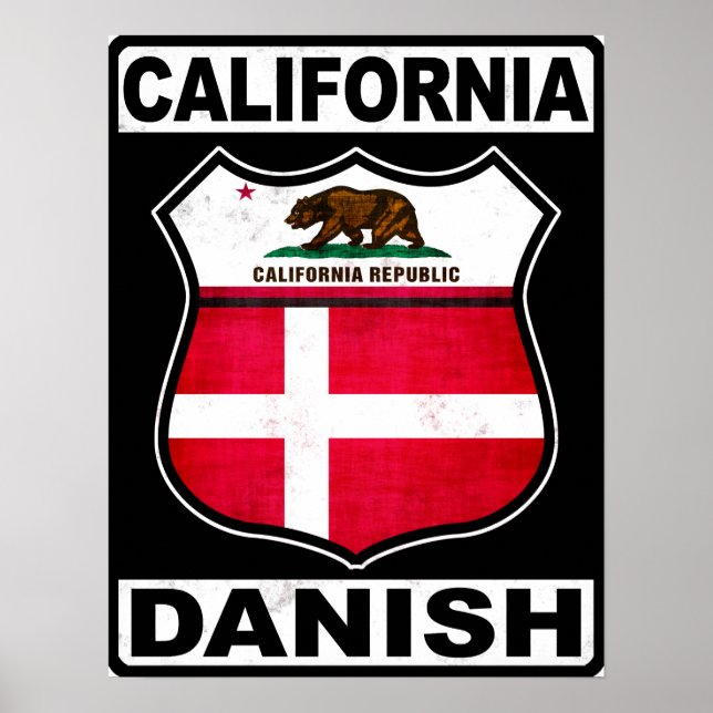 California Danish American Poster (Front)