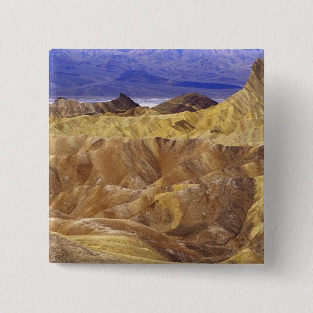 California: Death Valley NP, view from Zabriskie 15 Cm Square Badge (Front)