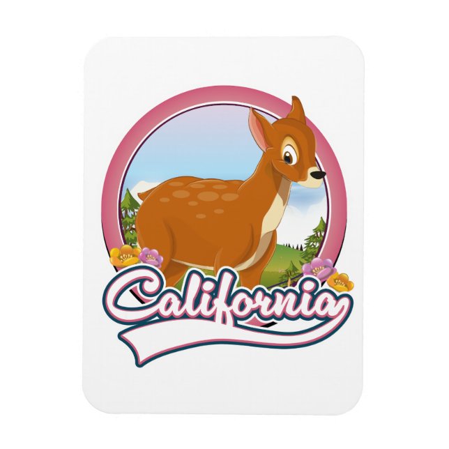 California Deer vacation logo Magnet (Vertical)