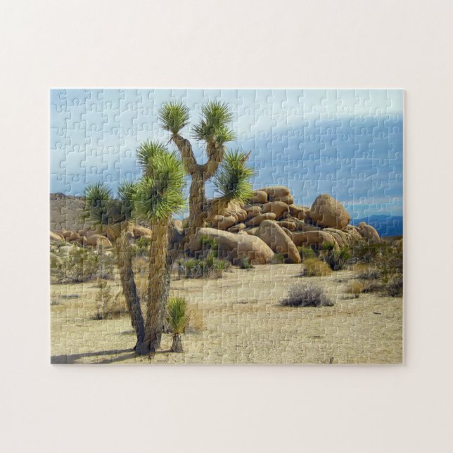 California Desert Succulents, Rocks & Clear Sky Jigsaw Puzzle (Horizontal)