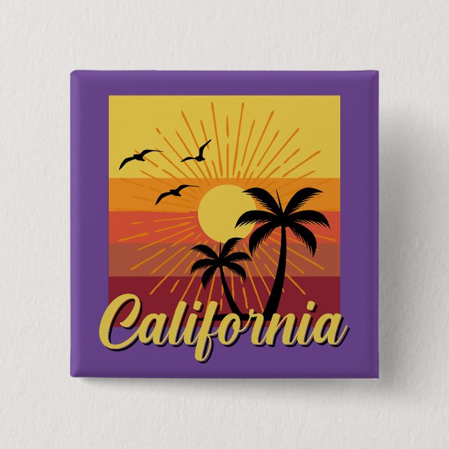 California Design - Square Button (Front)