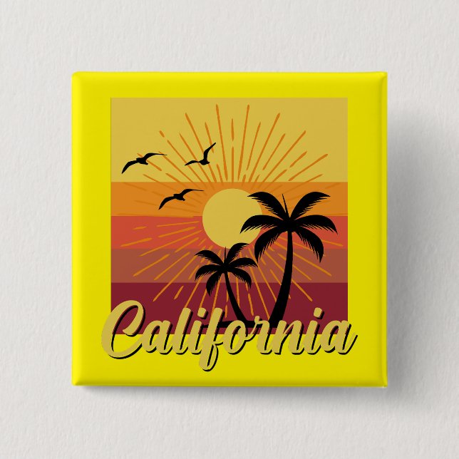 California Design - Square Button (Front)