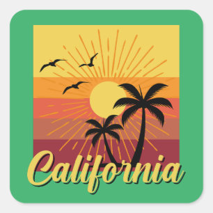 California Design - Square Stickers