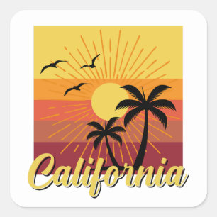 California Design - Square Stickers