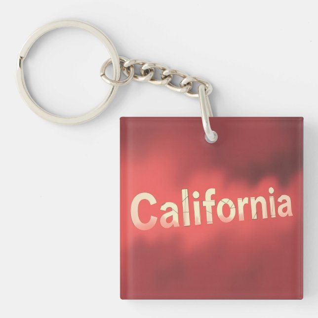 California Dream Vibes Key Ring (Front)