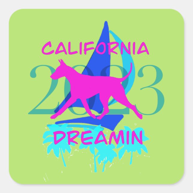 California Dreamin 2023 AHTCA National Shirts Square Sticker (Front)