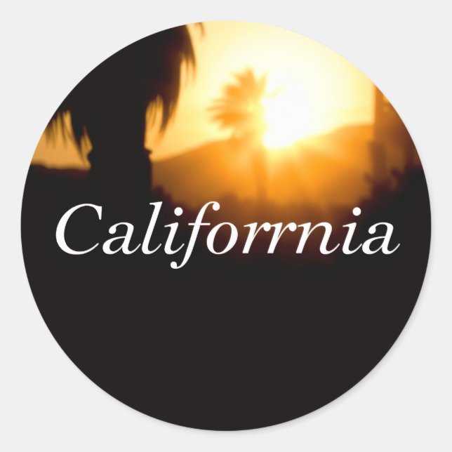California Dreamin’ Classic Round Sticker (Front)