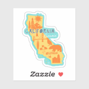 California Dreamin’ Illustrated sticker