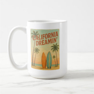 California Dreamin’ Retro 1970s Travel Design Coffee Mug