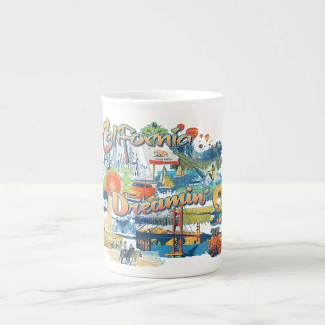 California Dreaming Bone China Mug (Front)
